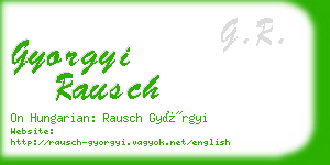 gyorgyi rausch business card